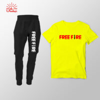 ست تیشرت زرد و اسلش Free Fire