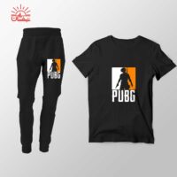 ست تیشرت مشکی و اسلش PUBG