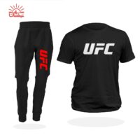 ست تیشرت مشکی و اسلش UFC