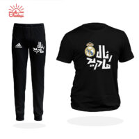 ست تیشرت مشکی و اسلش رئال مادرید