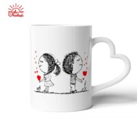 ماگ دسته قلبی عاشقانه