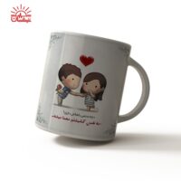 ماگ سفید عاشقانه
