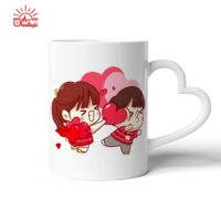 ماگ دسته قلبی عاشقانه