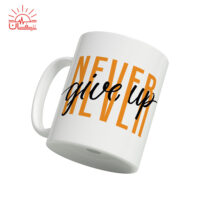 ماگ سفید NEVER GIVE UP