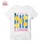 تیشرت نخ پنبه سفید ترند LIMON